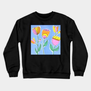 Blue tulips Crewneck Sweatshirt